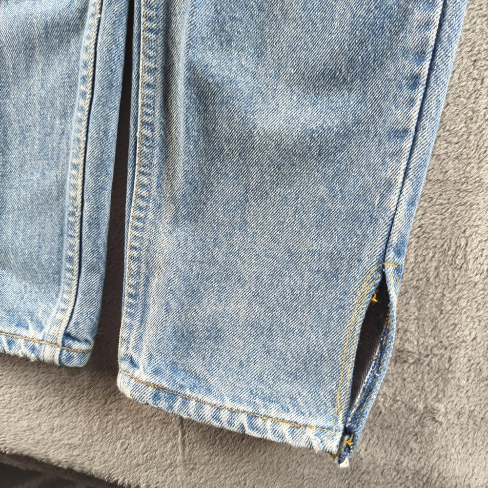 Vintage 90s Levis Jeans Size 14 (Fits 28x33) Blue Light Wash Straight Orange Tab - Picture 5 of 14